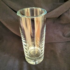 10" Tall Clear Round Glass Vase